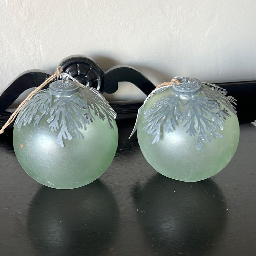 Pottery Barn Glass Ornaments